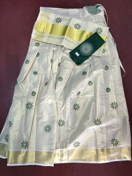 Half saree uploaded by MJ textiles on 8/24/2021
