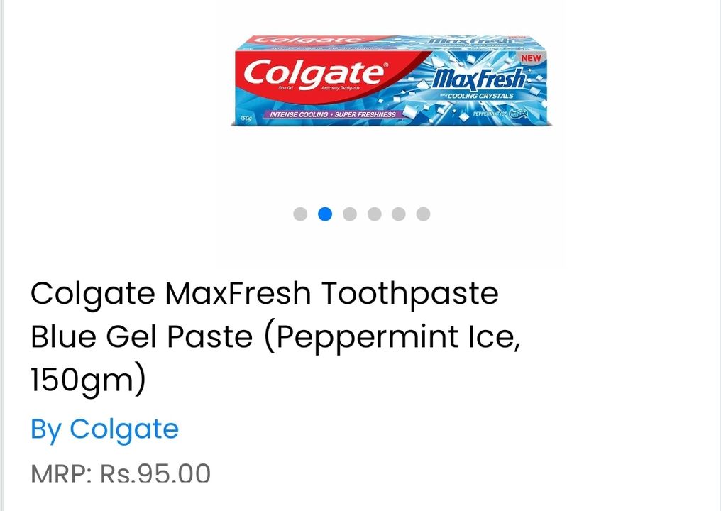 Colgate max fresh 150 gm uploaded by AK Sales  on 8/24/2021