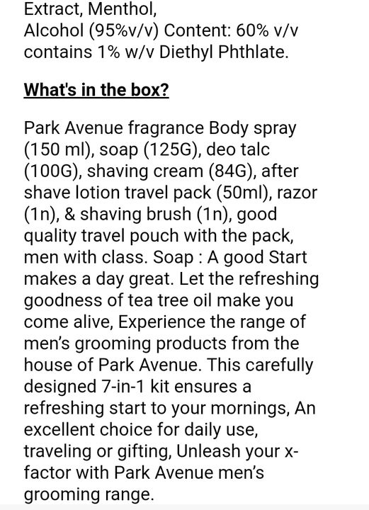 Park Avenue grooming kit uploaded by Sivabalan K on 8/24/2021