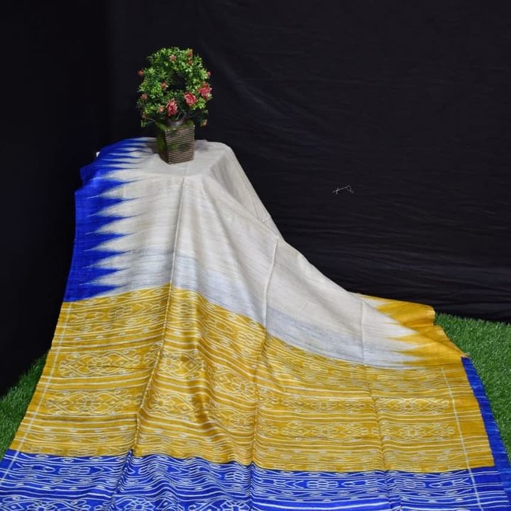 Tassar Ghicha printed saree uploaded by business on 8/24/2021