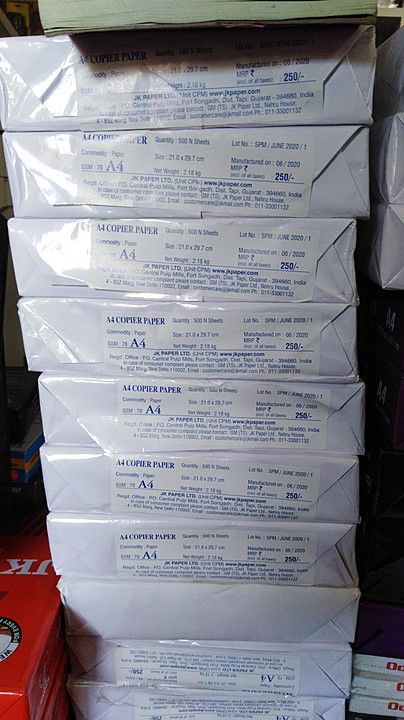 Jk 70 GSM white packing 
10 pcs packing 
Rs. 1350 net 

 uploaded by Gayatri stationery mart  on 9/2/2020