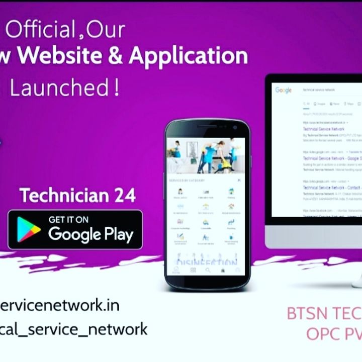 Post image महाराष्ट्र स्थित BTSN Technology Pvt Ltd की और से आप सभी को मंगलमय जीवन की शुभकामनाऐ!
टेक्नीकल सर्विस नेटवर्क मे आपका स्वागत हैं, हमारी सेवाय,,,,प्लंबर, फिटर, इलेक्ट्रिकल, ऑटोमोबाईल, कॉम्प्युटर टेक्नॉंलॉजी, हाऊस क्लिनिग, ब्युटी पार्लर, और बोहोत कुछ,हम पुरे भारत मे, हमारी टेक्निकल सर्विसेस प्रदान करते हैं,सालाना,महिनेऔर डेली, बेसिस पे टेक्निकल मॅन पॉवर प्रदान करते हैं,आपको या आपके संथानो मे टेक्निकल वर्क करणे हेतू हमसे संपर्क करे,अधिक जाणकारी के लिये,www.technicalservicenetwork.inया नीचे दि गयी लिंक पे अँप डाऊनलोड करे!
Technician 24 at Your Doorstep  Book Online now  Elecrical &amp; Domestic Appliances  Plumbing  Carpentry   Automobile  Beauty Parlor &amp; Many more Download App on Play Store https://play.google.com/store/apps/details?id=com.abkbeats.Technician