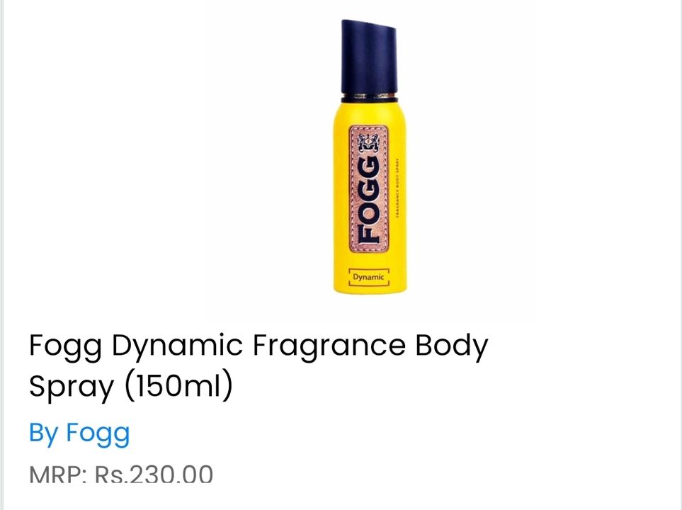 Fogg Dynamic Body Spray uploaded by AK Sales  on 8/25/2021