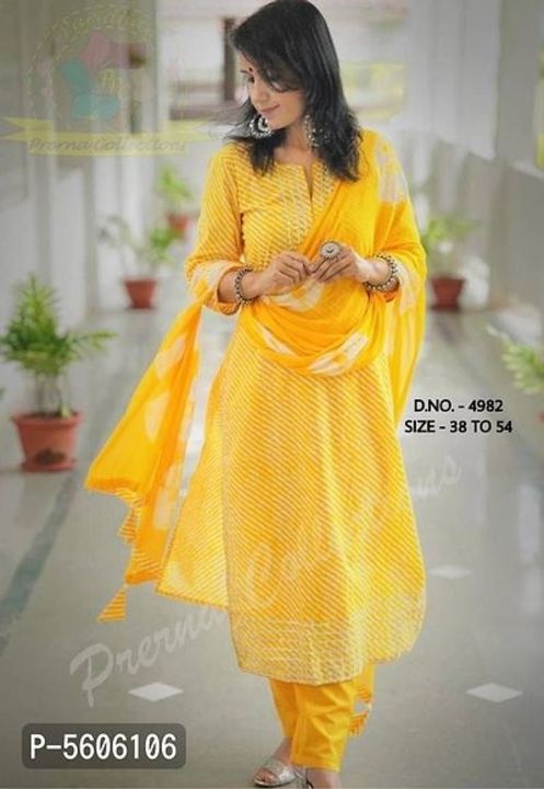 Post image I want 1 Pieces of Yellow chudidar.
Chat with me only if you offer COD.
Below is the sample image of what I want.