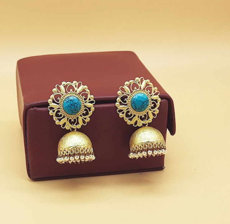Turquoise jhumka uploaded by Abhaah on 8/25/2021