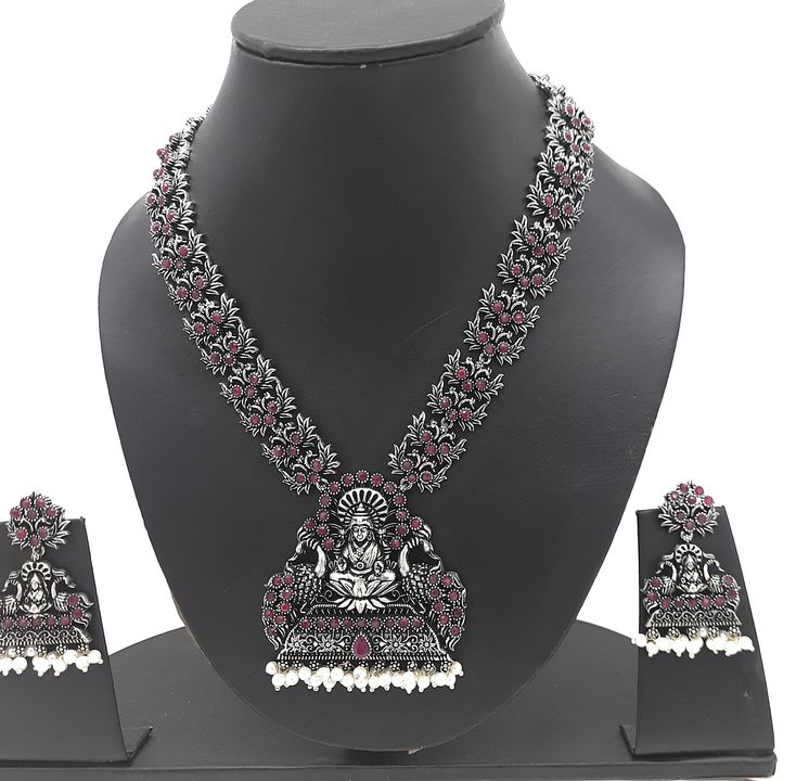 Temple silver necklace set uploaded by business on 8/25/2021
