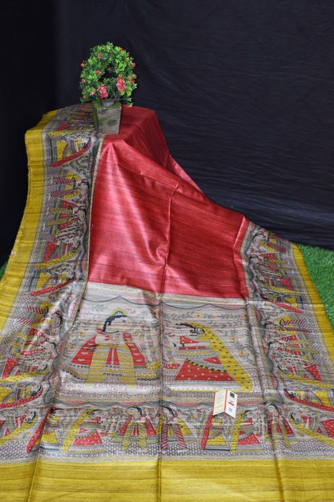 Woman's saree pure silk ghicha saree uploaded by Bhagalpuri silk fabric on 8/25/2021