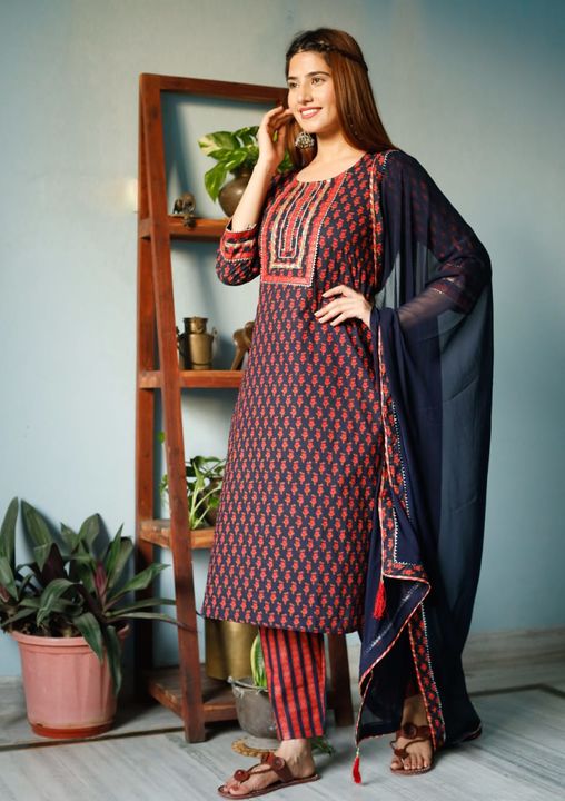 Smart kurti with pant and DUPPATA uploaded by SKF kurtis on 8/25/2021