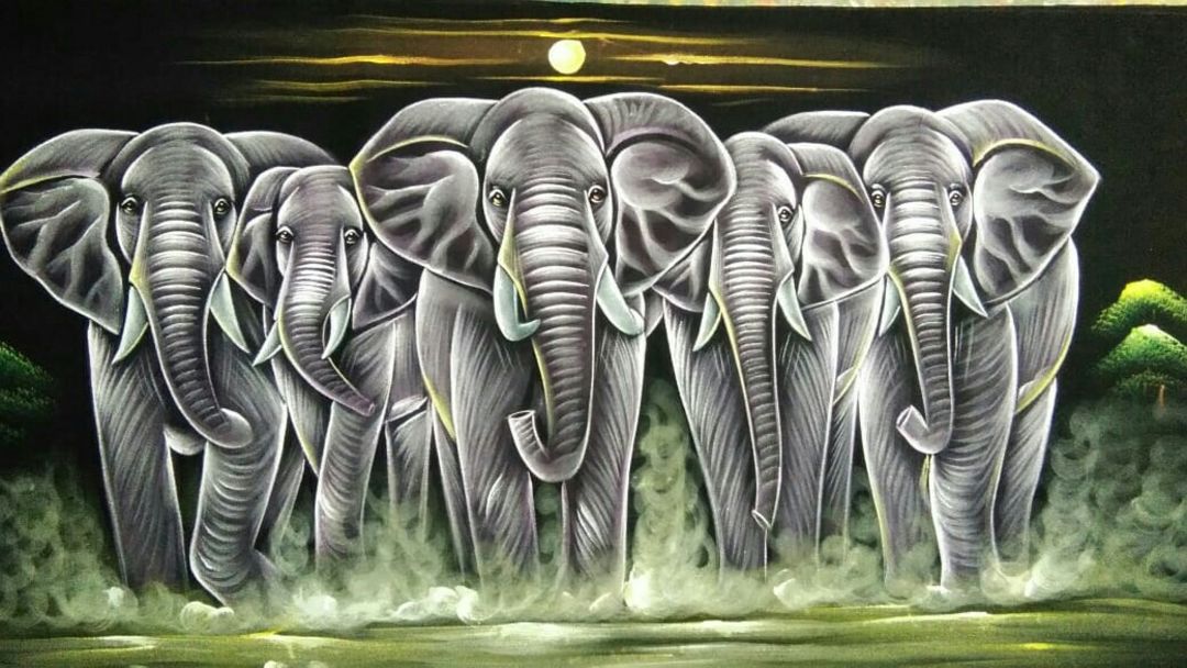 Elephant paintings uploaded by business on 8/25/2021