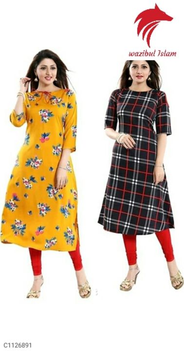 Pretty Crepe Printed Kurtis(Combo)
 uploaded by business on 8/26/2021