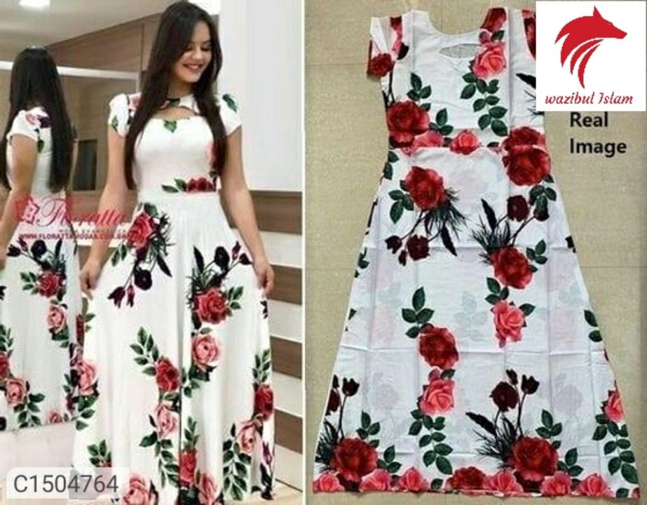 Women's Poly Cotton Printed Maxi Dresses uploaded by Wazibul Islam on 8/26/2021
