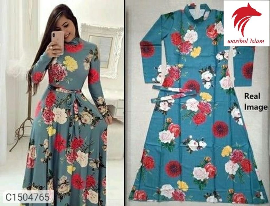 Women's Poly Cotton Printed Maxi Dresses uploaded by Wazibul Islam on 8/26/2021