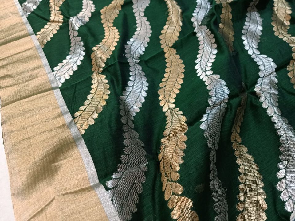 New cotton silk chanderi handloom saree  uploaded by Chanderi handloom fabric on 8/26/2021
