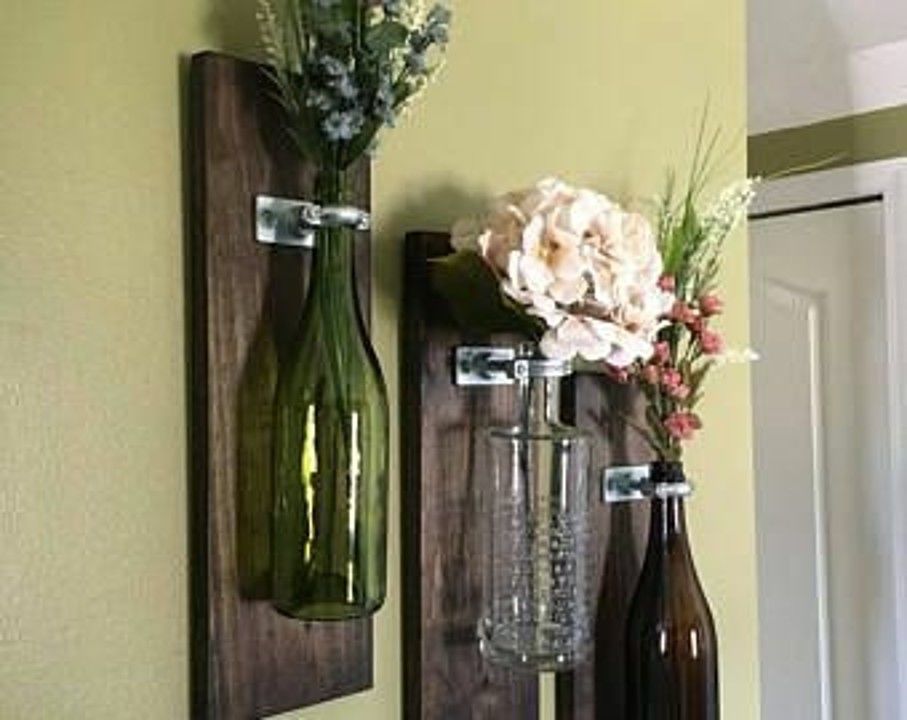 Wooden board with bottle décor  uploaded by business on 9/2/2020