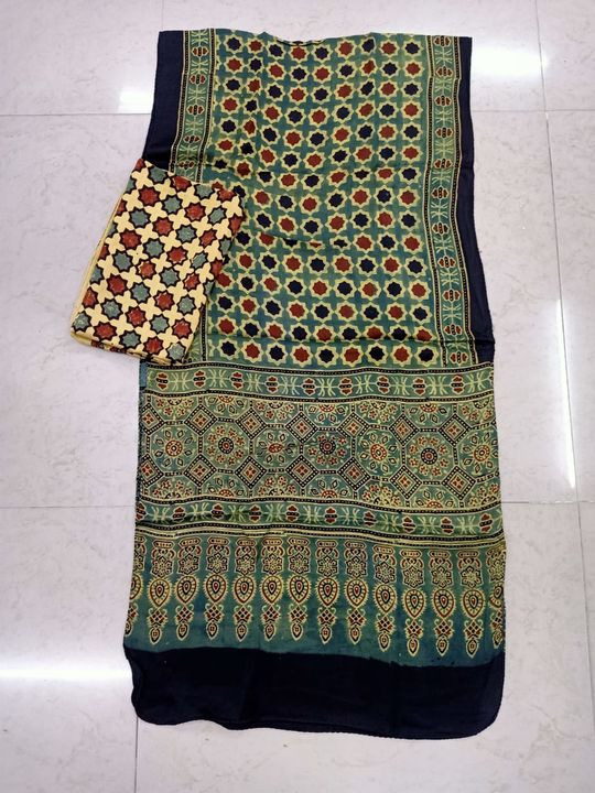 *Modal Silk Natural Dye Handblock Print Stole* uploaded by CULTURE on 8/26/2021