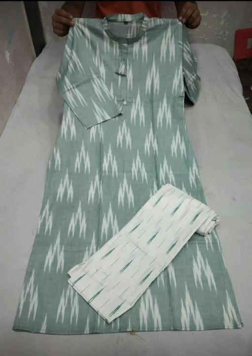 Pure ikkat cotton fabric uploaded by Ushahandloom on 8/26/2021