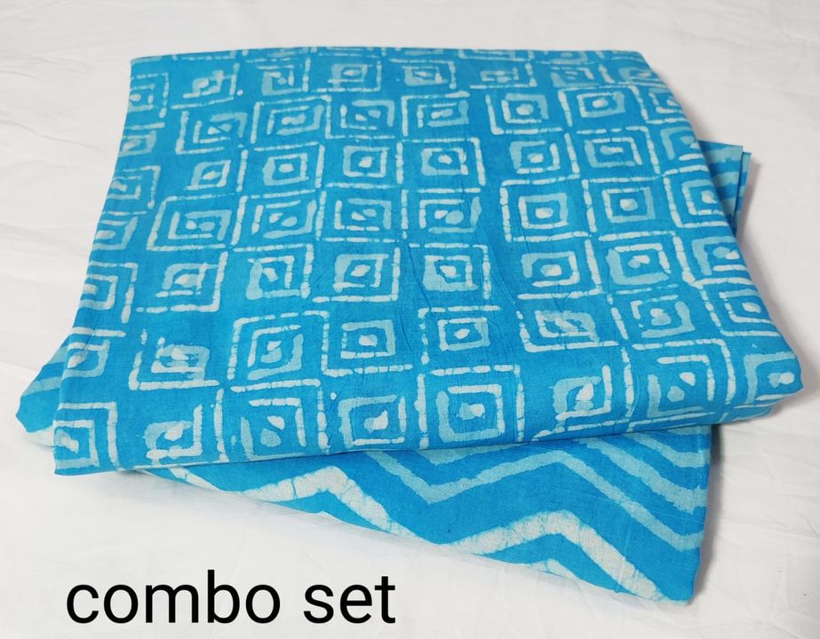Pure indigo hand block primt fabric coton uploaded by Yash Handicrafts on 8/26/2021