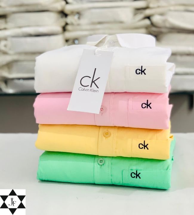 Post image *BRAND CALVIN KLEIN (CK)*
*STUFF PURE COTTON*
*ASSURED QUALITY*
*Full sleeves shirt*
*HIGH QUALITY *plain Shirt*
*CHAMICAL WASHABLE PCS*
Size: *M.   L.   XL.   XXL*      *38.  40.  42.   44*

*Regular Fit*
*💯%POSITIVE FEEDBACK*  *PRICE 1200/- free shipping *
*Open order*🏃🏃 👆🏻👆🏻👆🏻
*Full stock avl*
*1 pcs. 450/-free shipping *