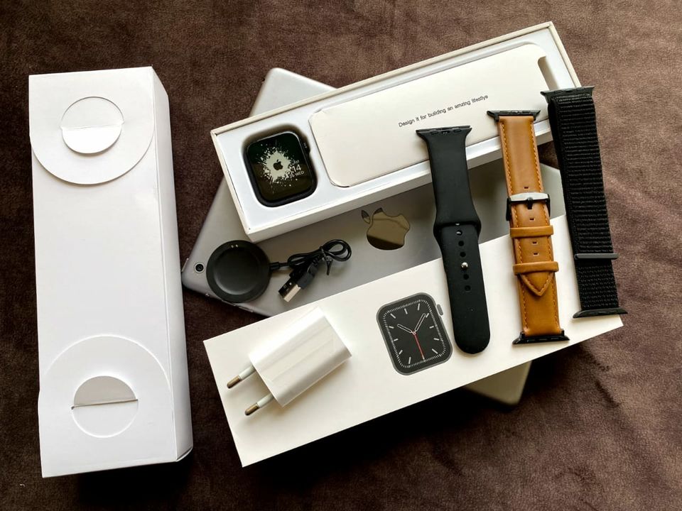 Post image *Main selling point of the product: Wireless charging, 1.78 full screen, Encoder Knob, Bluetooth call, true heart rate, multiple movement modes, Three strap* 🙌*First Time Ever 3 Different Belt + Apple Og Box + Apple doc* 😍*Very Limited Stock First Come First* 😍*Model : - Fk88 Watch6**More then 20 Wallpaper* 💥*7a Quality* ⚡✨
*Price Just :- 2600 Free Ship* Fix 💥 💢*with kit :- ( 1 watch + 1 wirless cable + 1 Doc + 1 Box + 1 Lather belt + 1 Silicon Belt + 1 Valcro Belt + 1 Book late)➡️platform: MTK2502C 128M+128M➡️Reference Dimension of Whole Machine:46.3X38.9X13.5mm➡️Watch case:Sandblast oxidation of aluminum alloy➡️Watchband:Silicon+Sport loop➡️Redifine the large color screen.The large 1.78 inch screen,330*385HD RESOLUTION and clear and delicate Colors will bring you an unprecedented visual experience  ➡️Touch screen:2.5D Globoidal Capacitive Fully-Fitted Touch Screen➡️Bluetooth push:SMS/WACHAT/WHATSAPP,LINE,FACEBOOK,Etc➡️Bluetooth Music Playing:Play on watch➡️Interchangeable wallpaper:Support wallpaper dial (pointer digital dial)➡️Dial:Supports multiple dial selection and custom dial selection➡️Battery specifications and capacity:220MAH High Volume Polymer➡️ SUPER RETINA ALL WEATHER DISPLAY MORE CONSPICUOUS ALLOWS YOU TO EASILY VIEW ALL THE CONTENTS ON THE DIAL WITHOUT LIFTING YOUR WRIST TO WAKE UP THE WATCH.➡️ *More functions are waiting for you to Experience* 🥰➡️ *Higher specification packaging can be used as gifts for friends and relatives* 🤗👉 *Package Contains* 👈✔️ User Manual✔️ Watch Device✔️ WIRELESS CHARGING CORD✔️ SILICON+SPORTS STRAP➡️ THE SIDE KNOB CAN PERFORM OPERATIONS SUCH AS PAGE TURNING, INTERFACE SWITCHING,ZOOM IN/OUT AND BRIGHTNESS CONTROL➡️ NEW WATCH DIALS BUILD YOUR WATCH FACE, THERE ARE SO MANY WAYS YOU CAN CUSTOMISED IT TO SUIT YOUR MOOD, STYLE OR HOBBY TO CREATE A UNIQUE DIAL AND WEAR YOUR PERSONALIZED*Note :- It's Clone Item No Garrenty No warranty Used Third party Application For iOS &amp; Android Name RdBand / It's Di