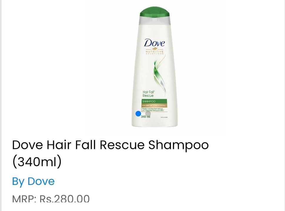 Dove Hair Fall Rescue Shampoo uploaded by business on 8/27/2021