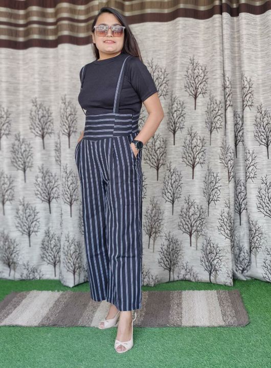 *STRIPED SUSPENDER PANTS (With Pockets) uploaded by Womaniya on 8/27/2021