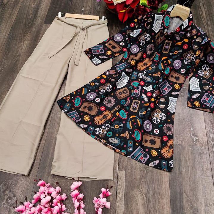 Post image *🥰NEW LAUNCHED🥰*
🎍TOP+PLAZO🎍      *👗 Guarantee of Quality 👗**TOP + PLAZO*
*Top Fabric* :~Poly Reyon with Digital PRINT *Top Length*:~35''inch *PLAZO* American creap with Digital Print 
*PLAZO Length*:- 38 Inch          Full Stitched Readymade
Size :- M-38, L-40, XL-42, XXL-44, 
*Wholesale rate : 710+ ship*💫
Full Stock Available
BOOKING COMPULSORYSf