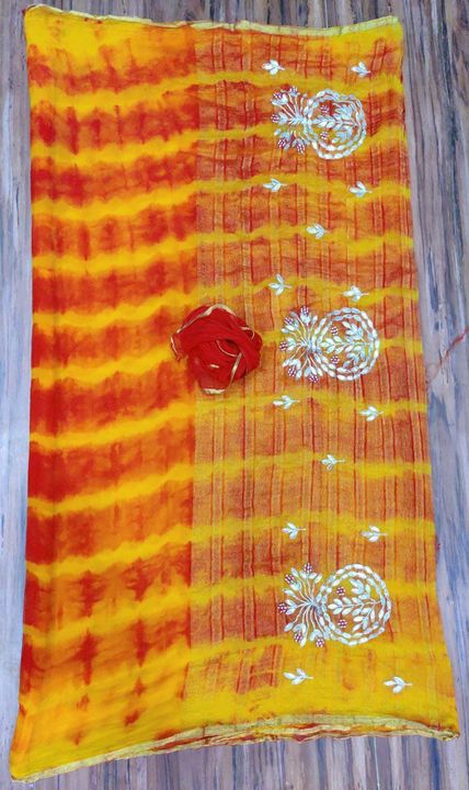 pure sami sifon zari chit pallu zari paipan fabric saree uploaded by business on 8/27/2021