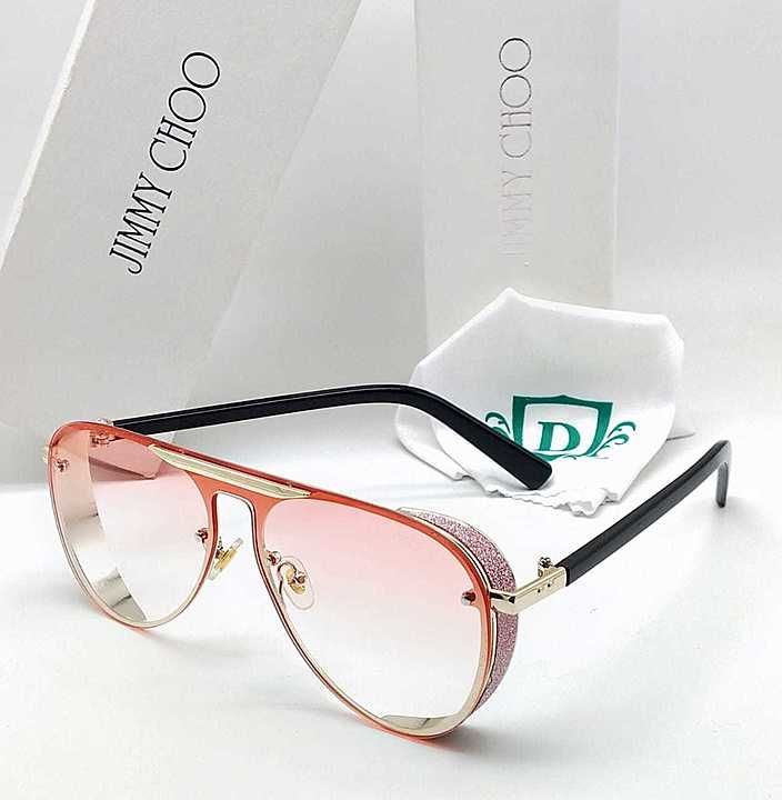 Post image ❤❤ *BRAND - jimmy choo👓👓*  ❤❤
 😎 aviator Style 😎
QUALITY NEXT TO ORIGINAL 😍😍 *( HEAVY Metal FRAME WITH RDM GLASS )* 😍😍

*With pouch*

*PRICE - 450 ₹ +  SHIPPING FEE EXTRA* 😋😋

Full stock available
*Put orders direct in DM*
20 Pieces in SINGLE color limited stock available✌🏻✌🏻