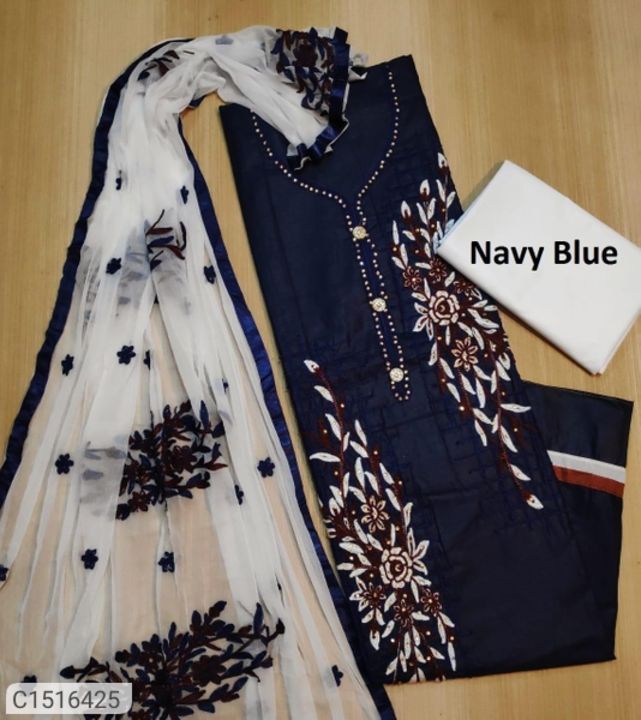 Latest Embroidered Cotton Dress Material uploaded by business on 8/27/2021