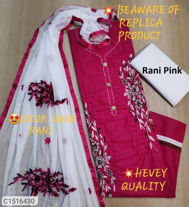Latest Embroidered Cotton Dress Material uploaded by Fancy shipping center on 8/27/2021