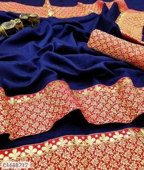 Attractive Solid Silk Sarees With Jacquard Border uploaded by business on 8/27/2021