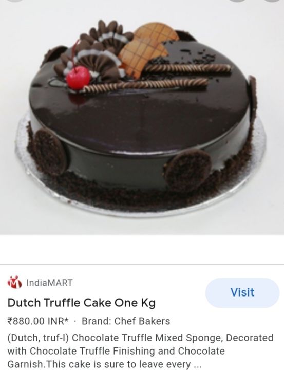Dutch Truffal Eggless cake uploaded by Shiva Bakers on 8/27/2021