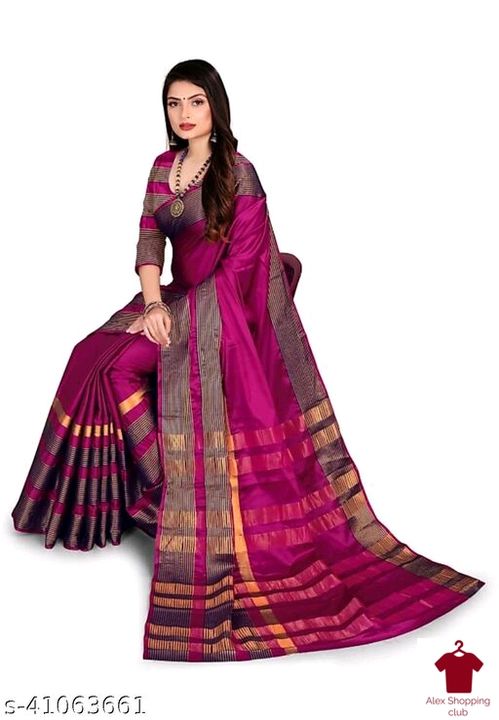 Aagam Attractive Sarees
Saree Fabric: Cotton uploaded by business on 8/28/2021