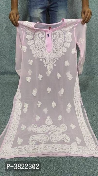 Chikankari net kurti uploaded by Sons clothes collection on 8/28/2021