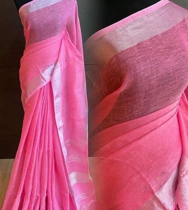 Post image I am Manufacturing of linen by linen saree running blouse pcs best quality more information my whatsApp no📞 7277489611