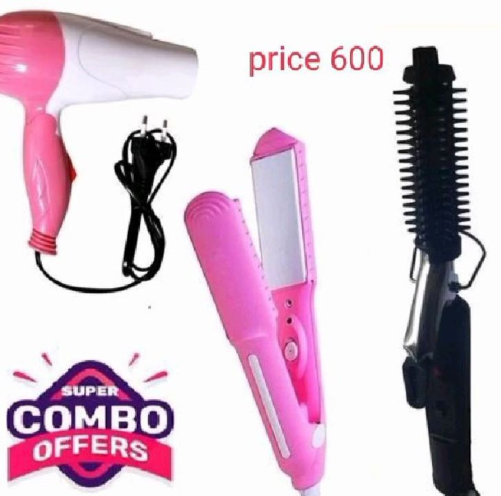 Hair dryer straightener combo pack uploaded by business on 8/28/2021
