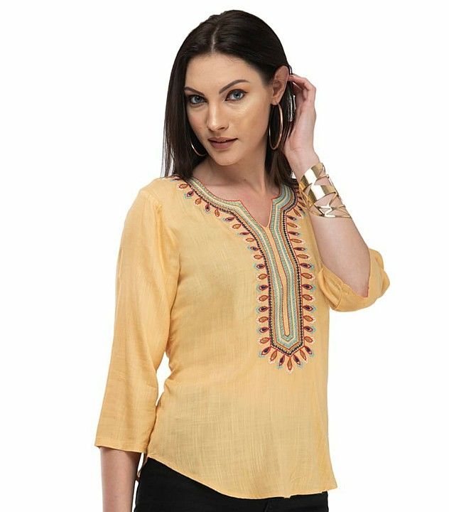100 % Cotton / Rayon Emb Top uploaded by business on 9/3/2020