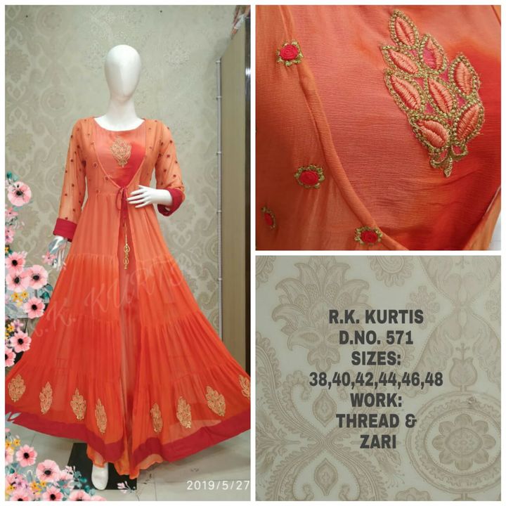 😍😍😍😍
R.K. KURTIS
*D. NO. 546,571

New color 💃💃💃
*(2more clrs)*
Sizes: 38,40,42,44,46,48.      uploaded by Nayab Collection on 8/28/2021