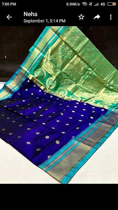 Post image *New jijamata paithani*

*Best Quality material*

*Soft silk*

*Book fast limited.
More colour available
