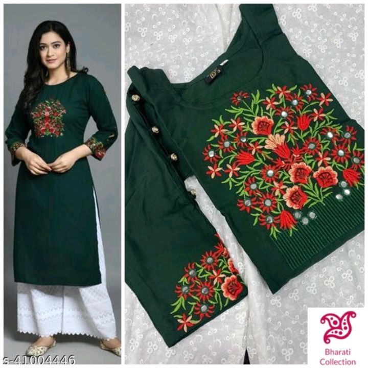 Post image Price  620⭐ COD Available ⭐ Catalog Name:*Kashvi Graceful Women Kurta Sets*Kurta Fabric: RayonBottomwear Fabric: CottonFabric: No DupattaSleeve Length: Three-Quarter SleevesSet Type: Kurta With BottomwearBottom Type: PalazzosPattern: EmbroideredMultipack: SingleSizes:M, L, XXLEasy Returns Available In Case Of Any Issue*Proof of Safe Delivery! Click to know on Safety Standards of Delivery Partners- https://ltl.sh/y_nZrAV3