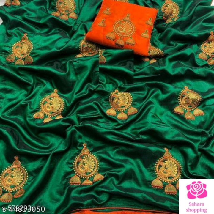 Embroidery Silk saree uploaded by business on 8/30/2021