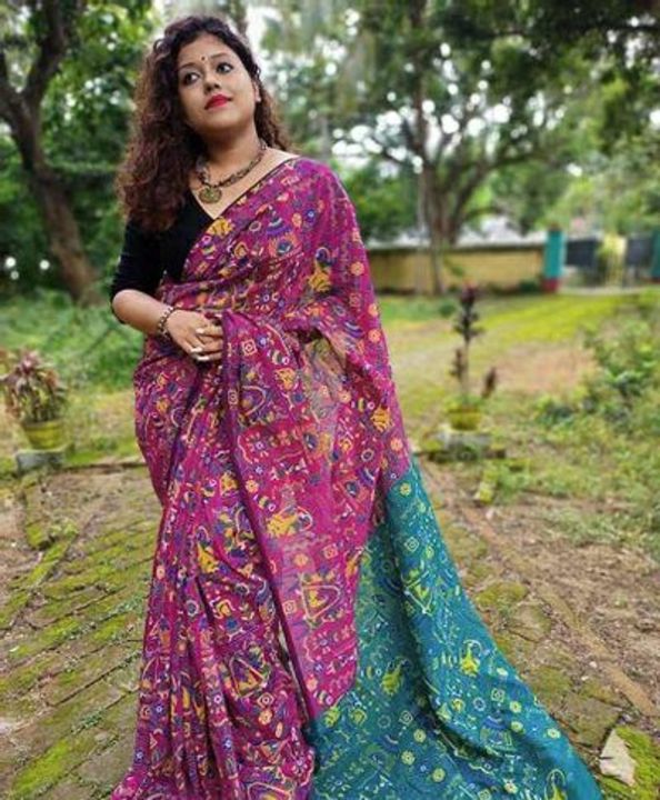 Madhubani Print Cotton Silk Sarees with Blouse piece uploaded by Adwitiya on 8/30/2021