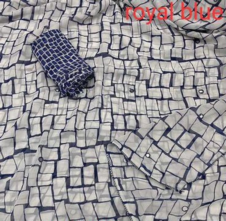 Georgette Mirror Work Printed Sarees with Blouse Piece uploaded by Adwitiya on 8/30/2021