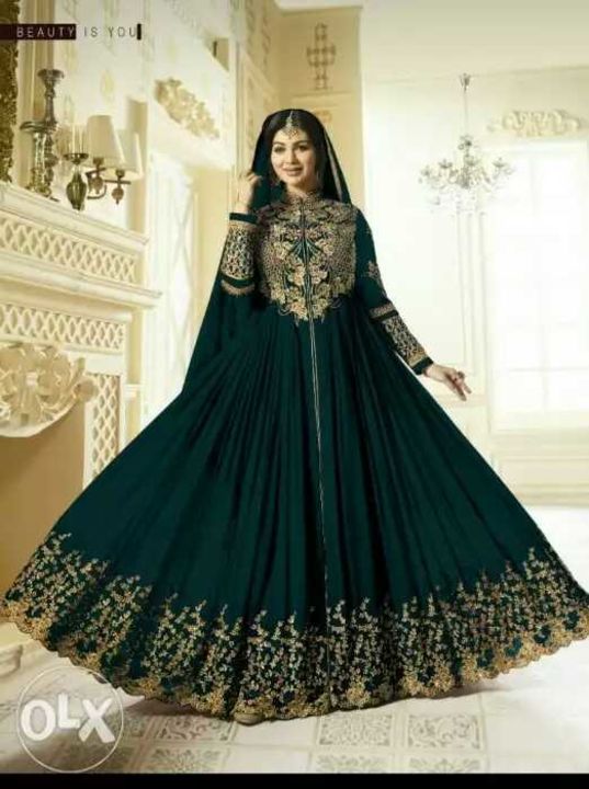 Flour length gown style anarkali dress  uploaded by business on 8/31/2021