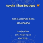 Business logo of Aaysha Khan Boutique