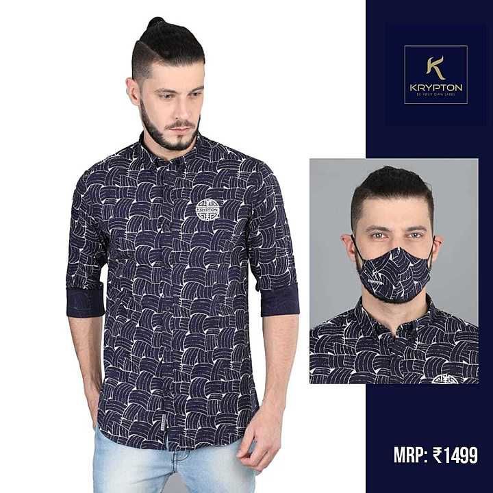 Krypton shirt_ black print shirts with mask  uploaded by business on 9/4/2020