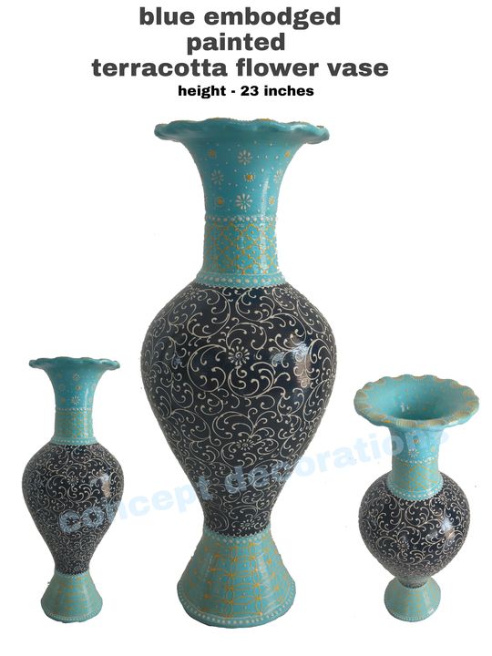 Blue folwer vase uploaded by business on 8/31/2021