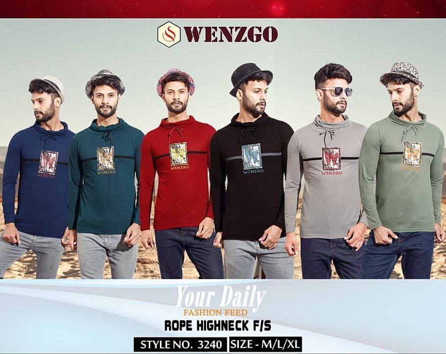High neck f/s fancy tshirts uploaded by Vishal collection on 9/4/2020