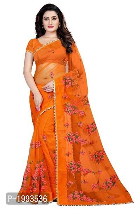 Women's Net Saree With Blouse Piece uploaded by business on 8/31/2021
