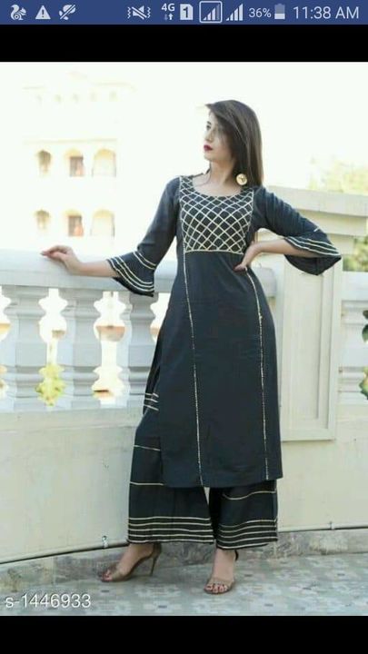 Royan kurti plazzo uploaded by Annie fashion on 8/31/2021